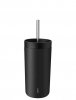 Stelton TO GO Kubek Termiczny ze Słomką 400 ml / Czarny